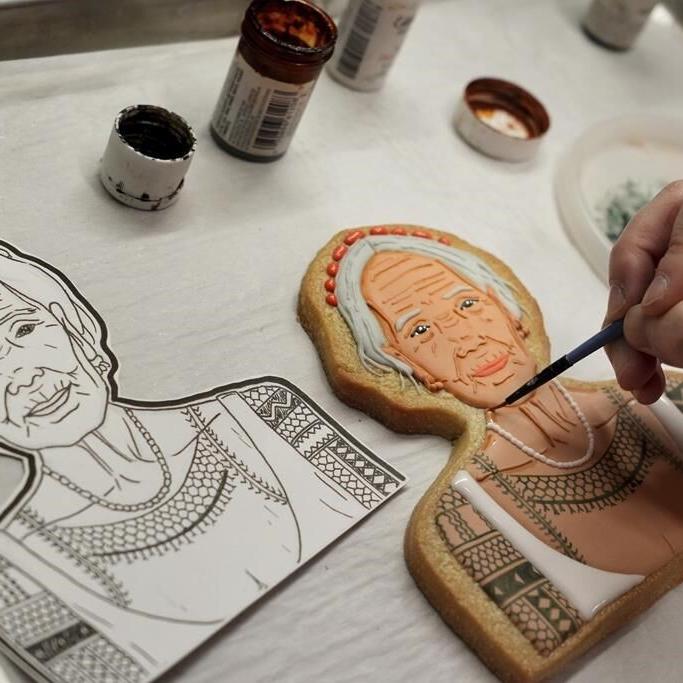 Championing famous and forgotten Asian Americans, this artist uses cookies as her canvas